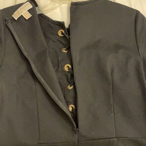 Michael Michael Kors Black Cotton Short Sleeve Dress Womens 6 - Picture 9 of 12